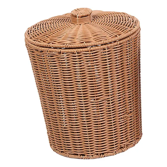 Cesta De Basura De Mimbre Para Servir Comida Para El 20x25cm
