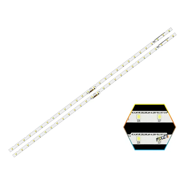 Kit 2 Tiras Led Para Samsung Nu7100 Un43nu7090 Un43nu7090f