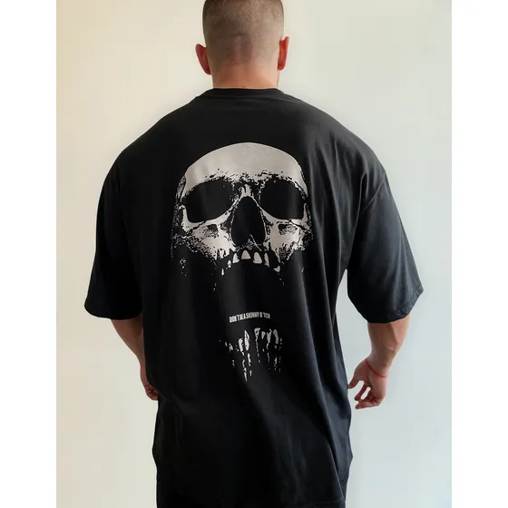 Remera Oversize Gymshark Cbum Calavera Skull Demon