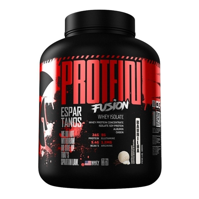 Protein Fusion Whey Isolate 1,8kg - Espartanos Nutrition Sabor Baunilha Protein Fusion Whey Isolate 1,8kg - Espartanos Nutrition Sabor Baunilha