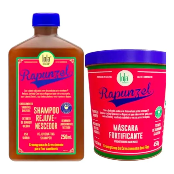 Champú Y Máscara Rapunzel Lola Cosmetics Kit Crecimiento