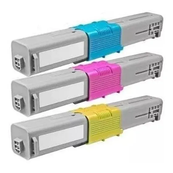 3x Toner Compatível Com C330dn C331dn Okidata Mc361 C310 Oki Tinta Ciano, Magenta E Yellow
