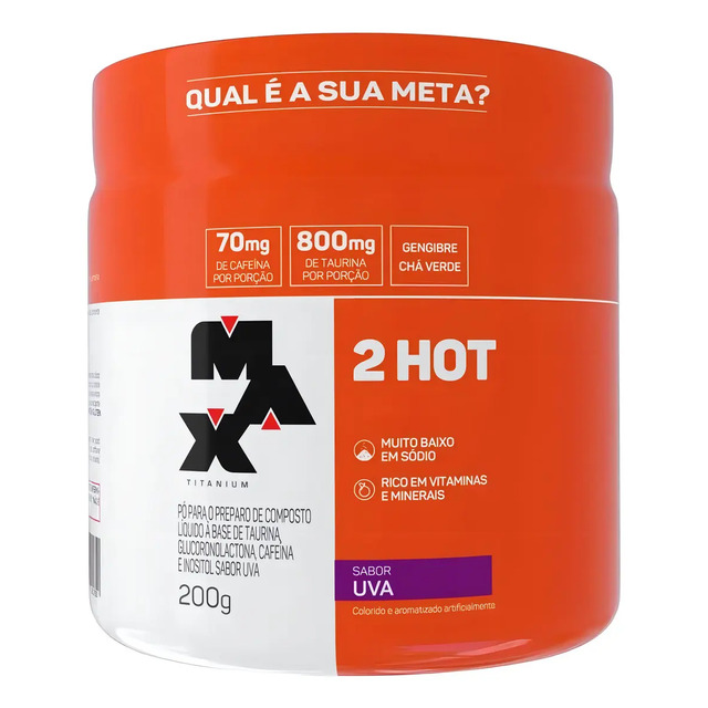 Queimador De Gordura Ultimate 2hot - 200g - Max Titanium Sabor Uva