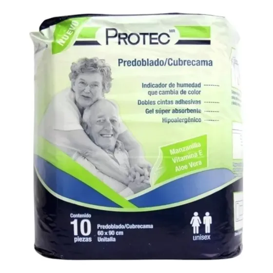 Pañal Predoblado/cubrecama C/10 Piezas