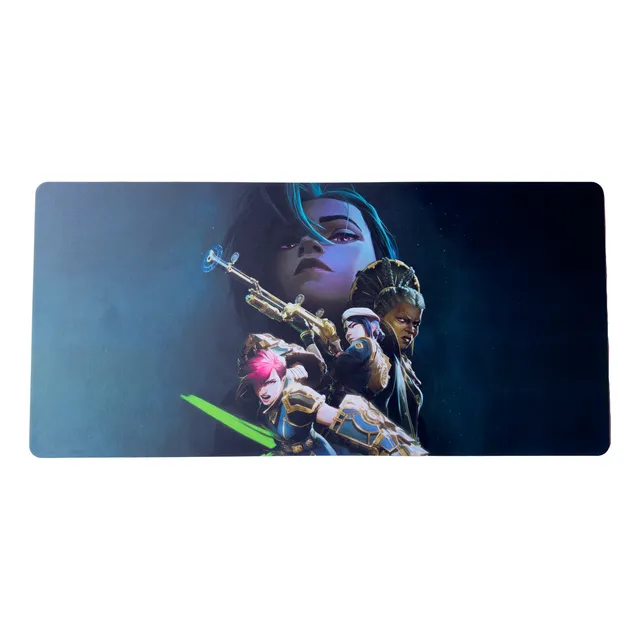 Mouse Pad Lol Arcane Extralargo Premium De Tela Base De Goma