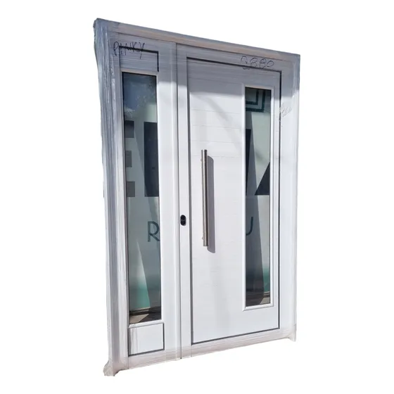 Puerta Y Media Aluminio Blanco Herrero Reforzado 120x200 V4m