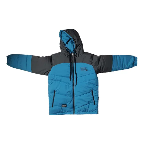 Campera Vik Vok Niño 3946 Turquesa Negro Ras