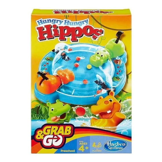 Hippos Glotones - Juego Viaje - Español - Hasbro / Diverti