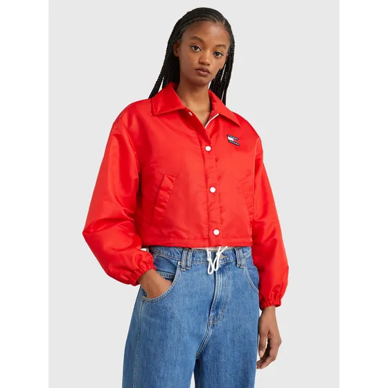 Chaqueta Estilo Entrenador Con Logo Mujer Rojo Tommy Jeans
