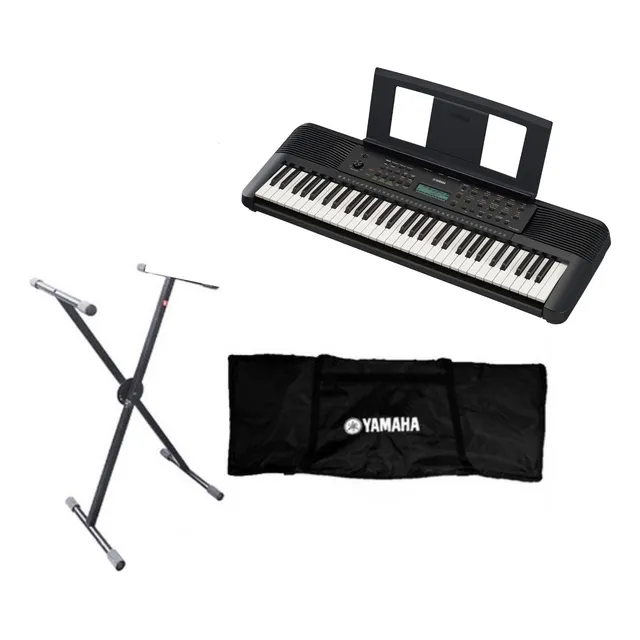 Yamaha Psr-e283 Teclado Musical 61 Teclas Con Funda Y Base