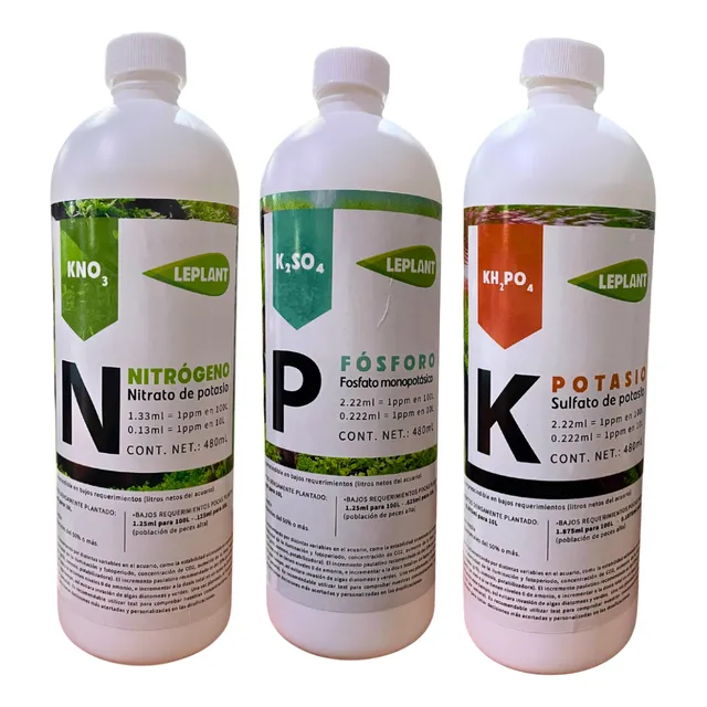 Kit Abonos De Acuario Nitrogeno Potasio Y Fosforo