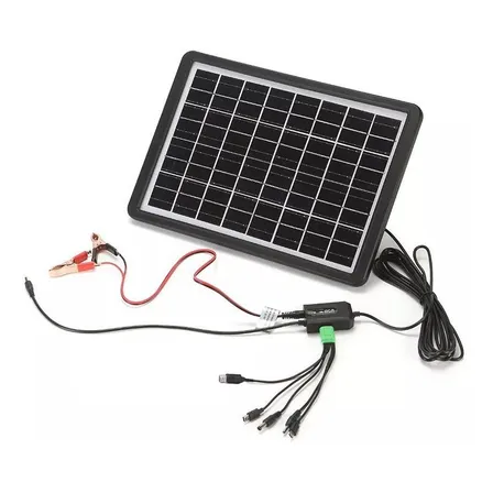 Panel Solar Emergencia Camping Cargador 15w Energia Color Negro - 220060