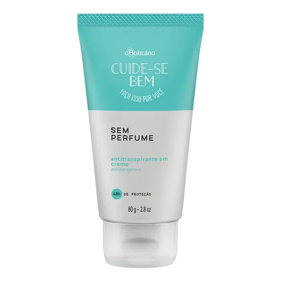 O Boticario Cuide-se Bem Desodorante Sem Perfume Creme 80g