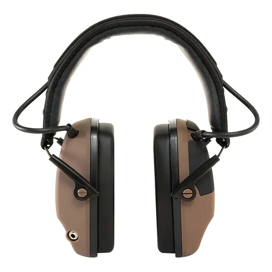 Abafador Protetor Auricular Eletronico Aurok Sport Whisper 22 Decibéis Ajustavel Cor Marron