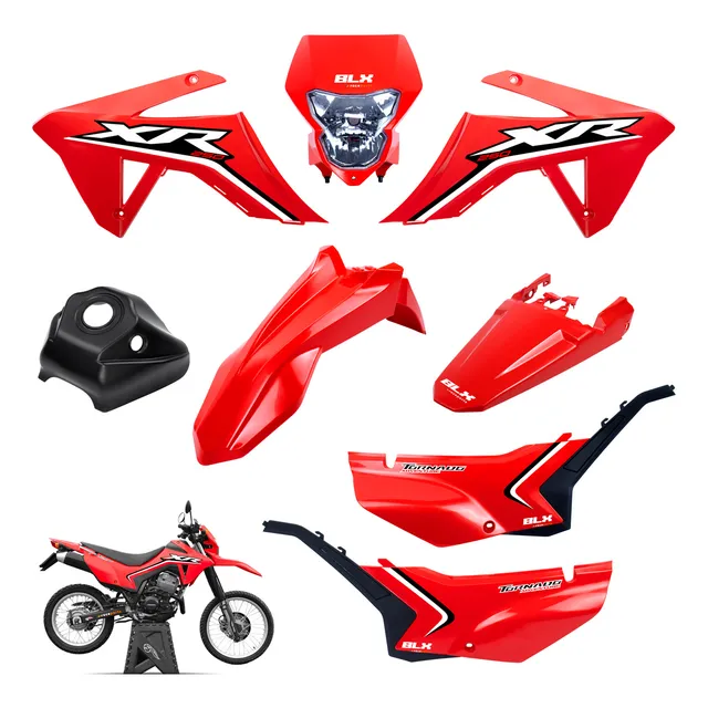 Kit Plástico Carenagem Tornado Xr 250 C/ Farol Adventure Amx