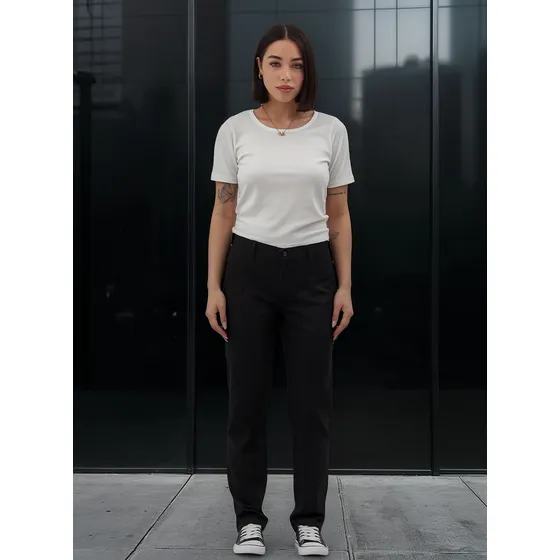 Pantalón  Recto De Gabardina Satinada - Torine