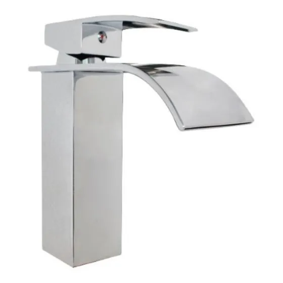 Llave Baja Lavamanos Tipo Cascada Monocontrol - Acero Hicasa