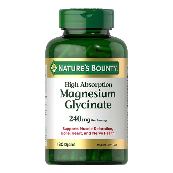 Magnesio Glycinato De 240 Mg, 180 Capsulas. Nature´s Bounty