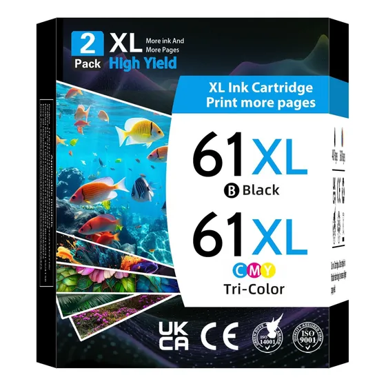 Cartuchos De Tinta De Reposição Intiguar Para Hp 61xl E