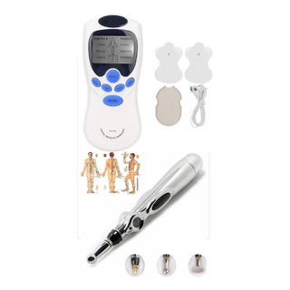 Pluma De Acupuntura Tens + Electroestimulador 4 Parches Pluma De Acupuntura Tens + Electroestimulador 4 Parches
