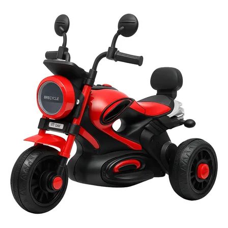 Moto Elétrica Infantil Triciclo Bivolt Luz Led Vermelha Vermelho 127/220v