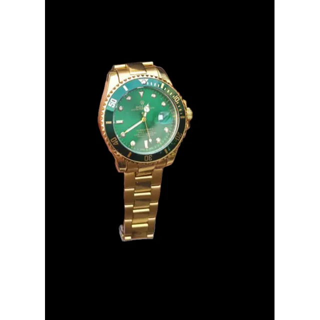Rolex Dorado Date Just Imitation Con Bisel Cara Verde