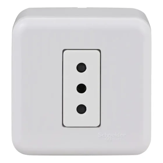 Toma Corriente Simple 10a Sobrepuesto Génesis Schneider Blanco