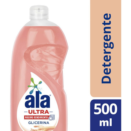 Detergente Ala Ultra Lavavajilla Glicerina Botella X 500 Ml