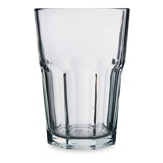 Vaso Vidrio Oslo 400 Ml X 12 Unidades Facetado Rigolleau Color Flint