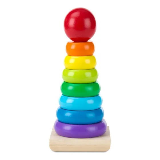 Torre Madera  8 Niveles Juguete Didáctico Montessori Aros