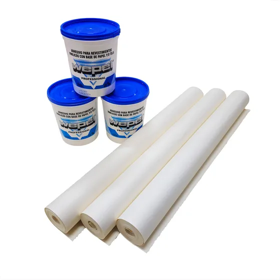 Combo 3 Rollos Papel Base + 3 Kg Adhesivo Wepel Soul