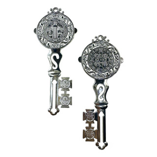 Llave Grande De San Benito 12.7x5cms, Niquelado, 3 Pzas Niquelado 12.7 Cm 5 Cm Llave Grande De San Benito 12.7x5cms, Niquelado, 3 Pzas Niquelado 12.7 Cm 5 Cm