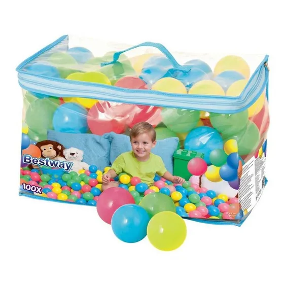 Set De 100 Pelotas Plásticas Colores P/ Niños Piscina Juegos