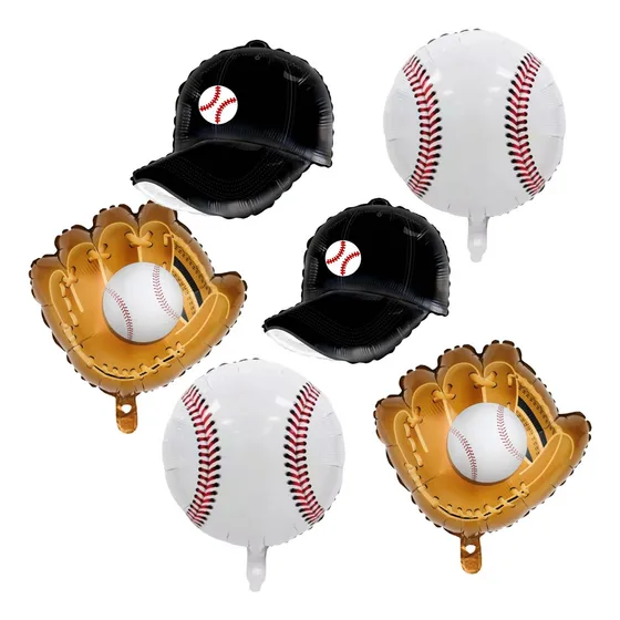 6pcs Globos Béisbol Fiesta Decoraciones Cumpleaños
