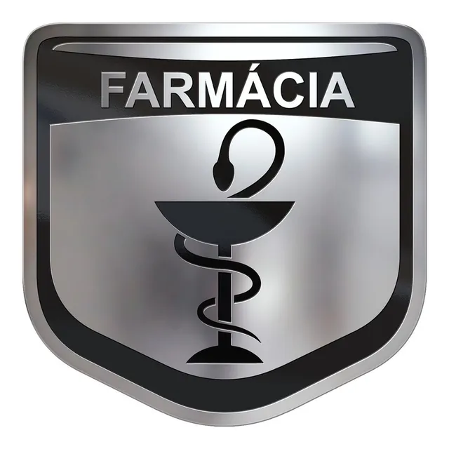 Adesivo Carro, Emblema Para Carro Curso Farmácia, Aço Inox