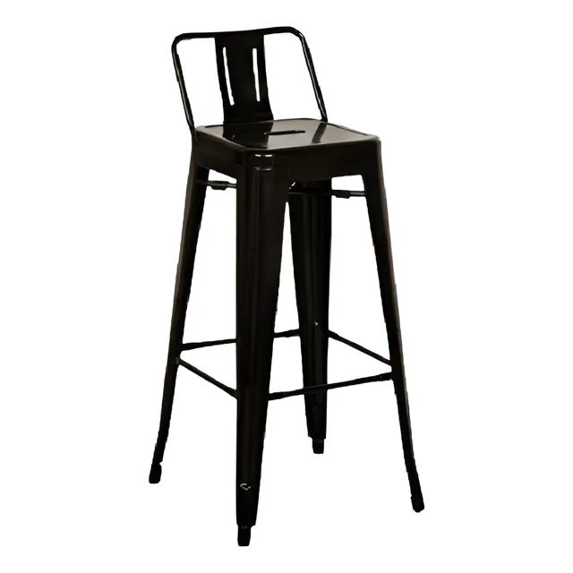Silla Alta Taburete Tolix Barra Metalica 77 Cm Bcv