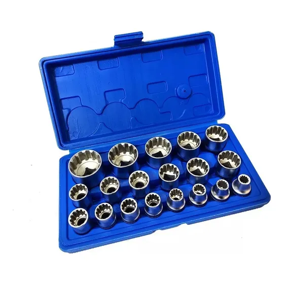 Juego De Dados De 1/2 Poligonales 19 Pcs 8mm A 32mm
