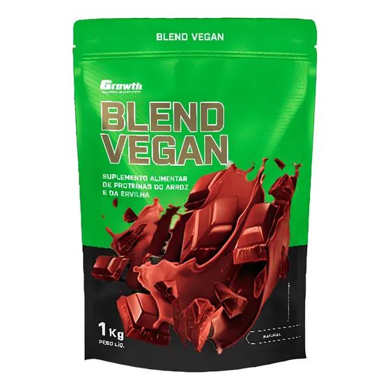 Blend Vegan 1kg (proteína Vegana) - Growth Supplements Sabor Chocolate