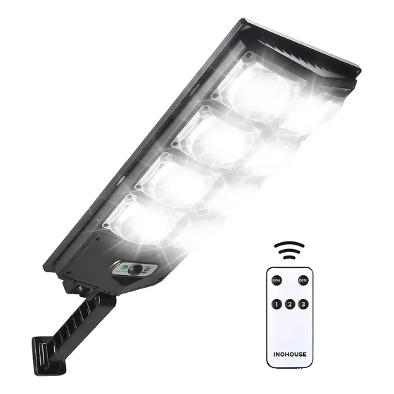 Holofote Solar Poste Refletor 400w Potente Controle Ip65 Led