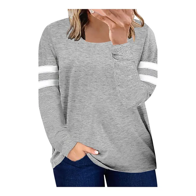Sudadera Casual Otoño Para Mujer Manga Larga Doble Raya Gran