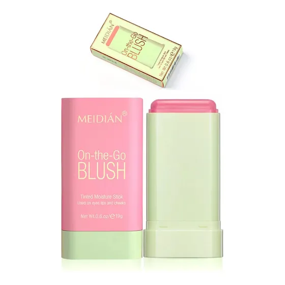 Blush Bastão Multiuso Boca Sombra Blush 3 Cores Impermeável Tom Da Maquiagem Shy Pink