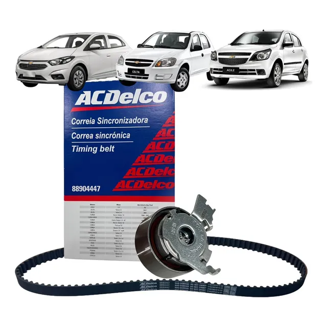 Correia Dentada Acdelco E Tensor Agile Onix Celta 1.0 1.4 8v