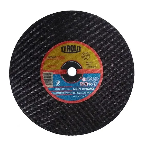 Disco Sensitiva Tyrolit Secur 350x2.5 Chop Saw Color Dorado