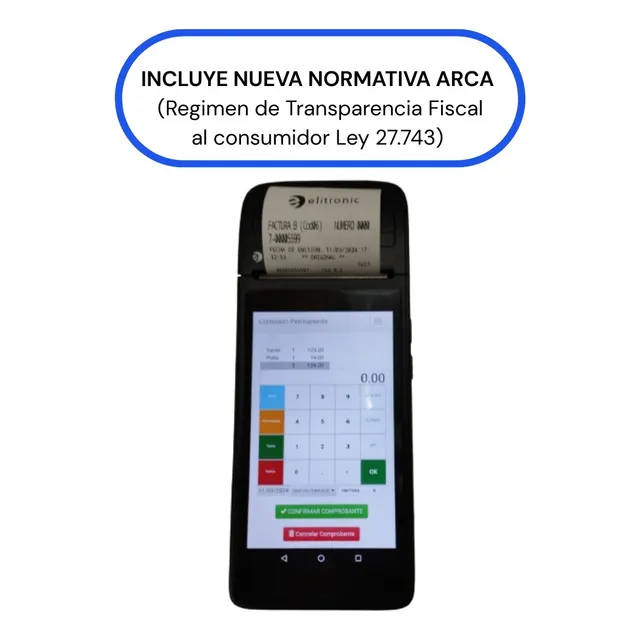 Punto De Venta Elitronic Tpm-55 Wifi Ticket Electronico Afip