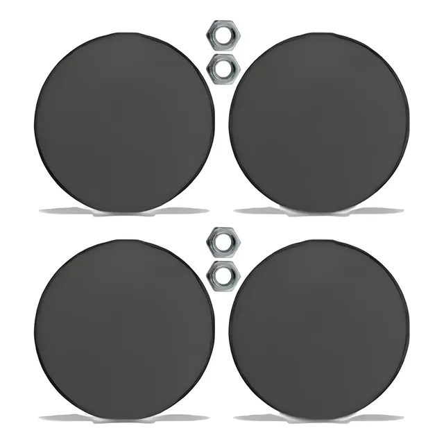 Kit Com 4 Tapa Furo Manivela Porta Máquina Vidro Cinza Claro