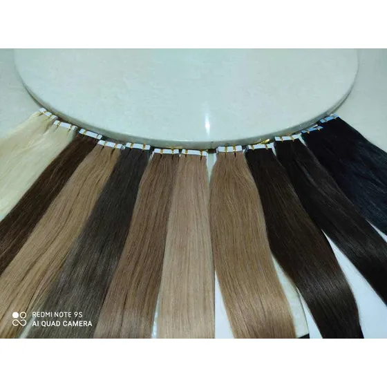 Extensiones Adhesivas 100% Natural 20 Calidad Remy