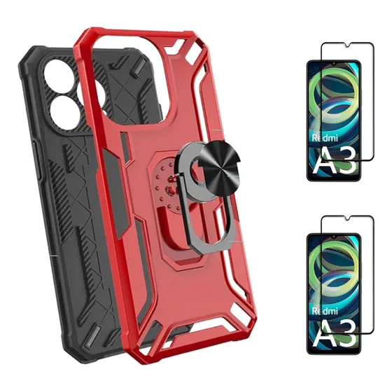 Case Bumper Para Xiaomi Redmi A3 + 2 Micas/ Funda 2 Piezas