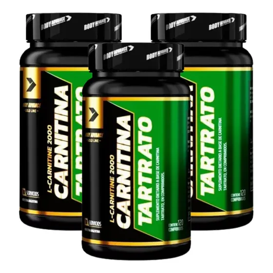 3 L-carnitine X 120 Comprimidos Body Advance Quemador De Grasas Sin Sabor