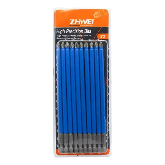 Puntas Destornillador Imantadas Ph2 Largas 15 Cm 10 Unidades