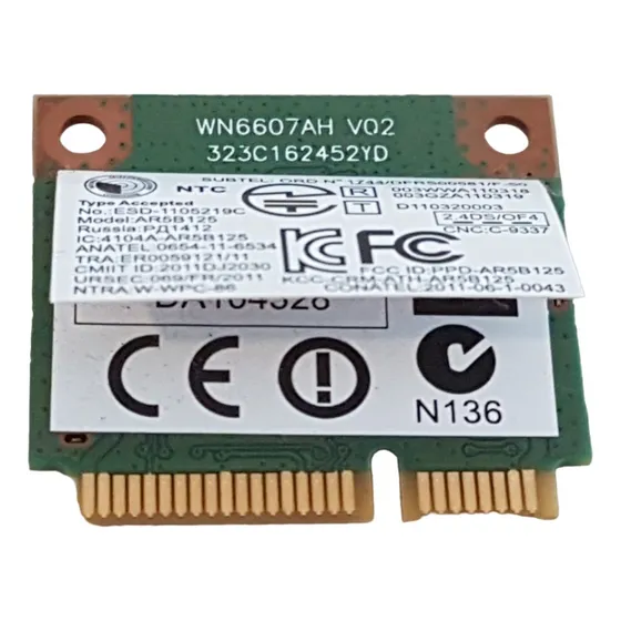 Ar5b125 Placa Wireless Wifi Para Notebook Lenovo G400s
